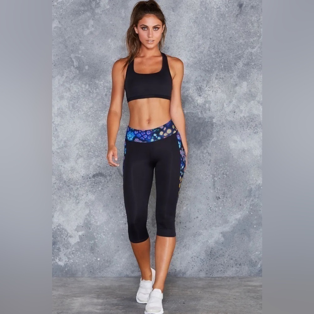 Blackmilk Zoa Garden Combat Capri Leggings